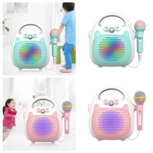 Bluetooth Kids Karaoke Machine Speaker with 1 Microphone Girls Boys Toys