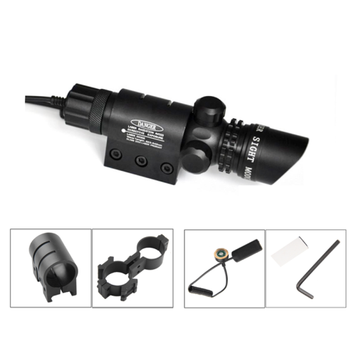 Red dot laser sight outside adjust rifle gun scope 2 switch rail mounts box set