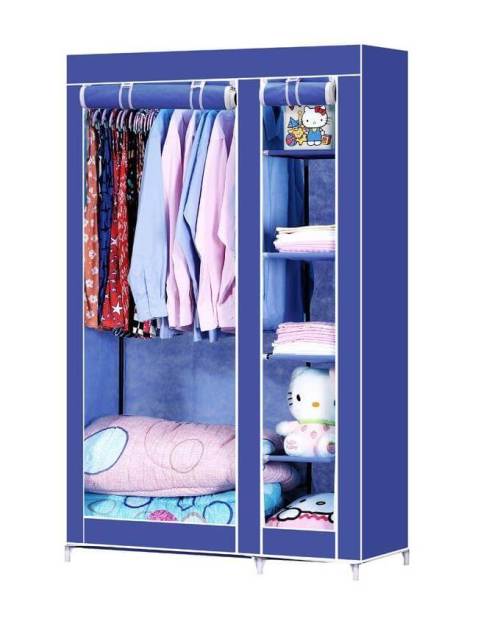 Storage Wardrobe Clothes Rail With Protective Cover