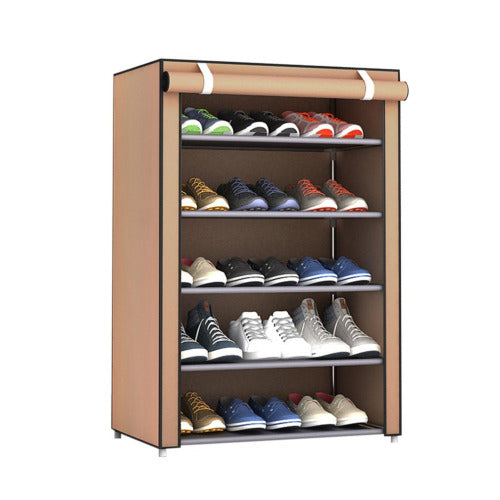 5 Layer Multi-Purpose Storage Rack Cum Shoe Rack with Cover