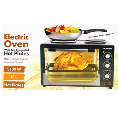 32 Litre 3100W Electric Oven With 2 Spiral Plates