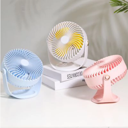 USB Charging Fan F12 Mini Desktop Fan Silent Large Wind Portable Fan 7 Stripe