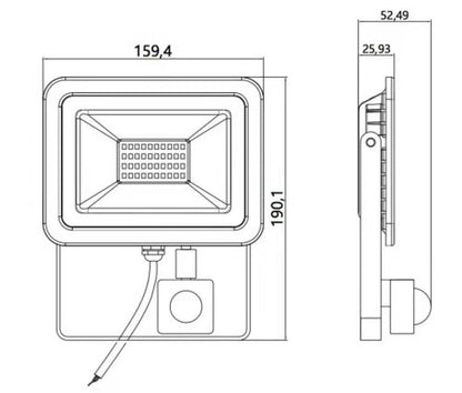 30W Sensor LED Flood Light Human Body Induction