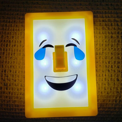 LED-Wall Night Light Emoji Funny Face Light Switch Emergency Light