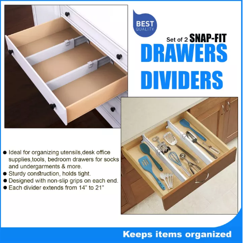 Snap Fit Drawer Dividers Ses Of 2