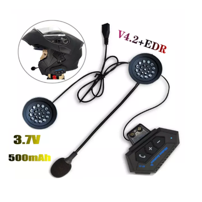 Motorcycle Helmet Headset Bluetooth Intercom Hands-free Microphone Earphone