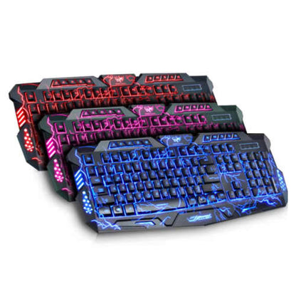 RGB 3 colors backlit 114 keys Waterproof USB Wired Mechanical Gaming Keyboard