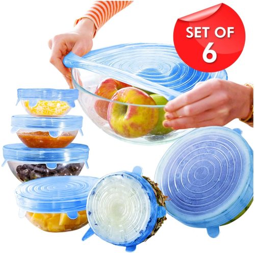 Reusable Silicone Stretch Lid For Food Preservation 6PCS