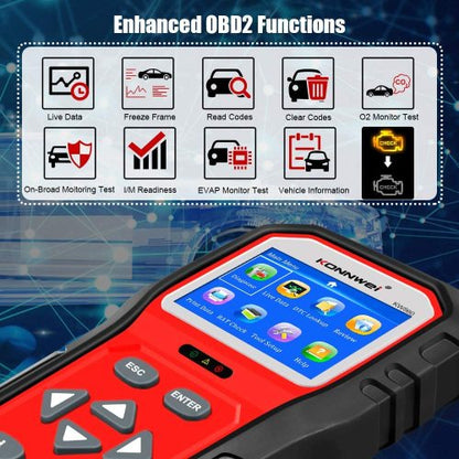 KW860 OBD2 Scanner Car Code Reader Diagnostic Scanning Tool