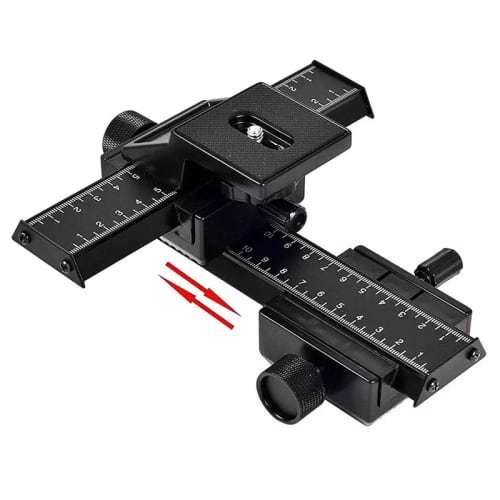 4-Way Macro Focus Rail Slider Close-Up Shooting for Digital SLR Camera DC with Standard 1/4-Inch