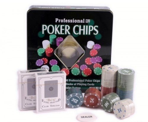 Set Poker Texas 100 Jetoane + 2 Pachete Carti