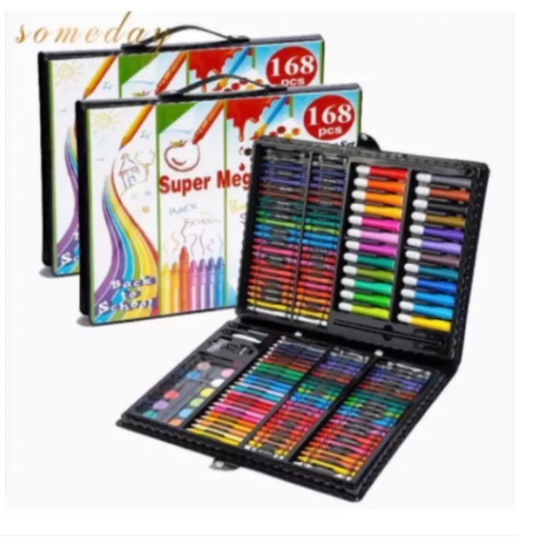 Color Pencil Set 168 Pcs Kids Super Mega Art Coloring Set