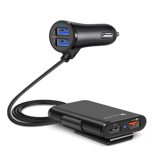 Universal 4 Ports USB Car Charger For Back And Front Seats In The Car