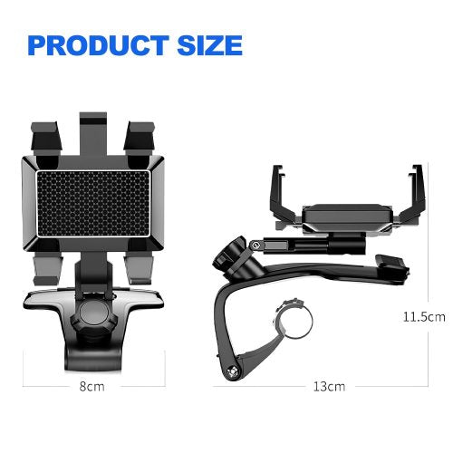 Car Holder With Smartphone GPS Support 360 Degree Swivel Phone Mount Gravity