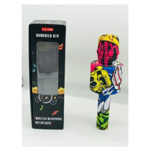 Cartoon Graffiti Portable Wireless Karaoke Speaker Microphone