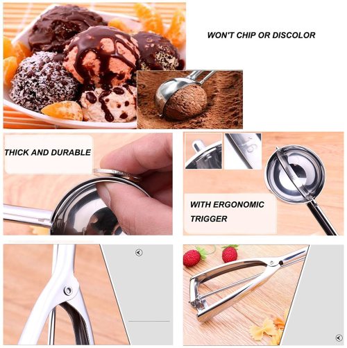 Large Cookie scoop Ice Cream Scoop With Trigger Stainless Steel