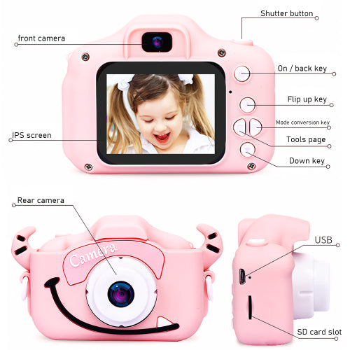 1080P Children's Fun Camera Cute Toy Cat Children Photo Camera