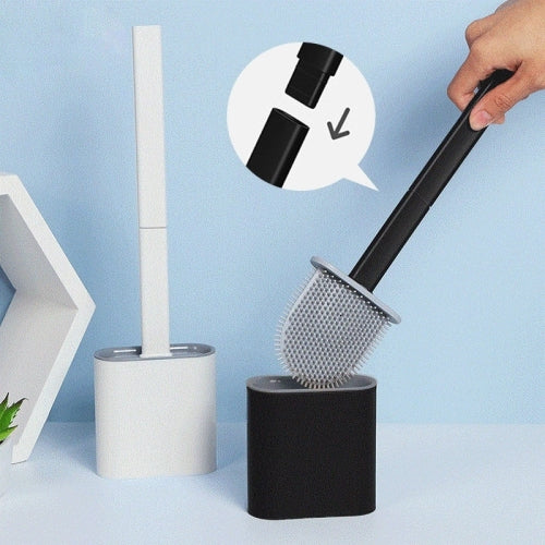 Bathroom Cleaning Soft Silicone Flat Head Wall-mounted Quick Drying Toilet Brush