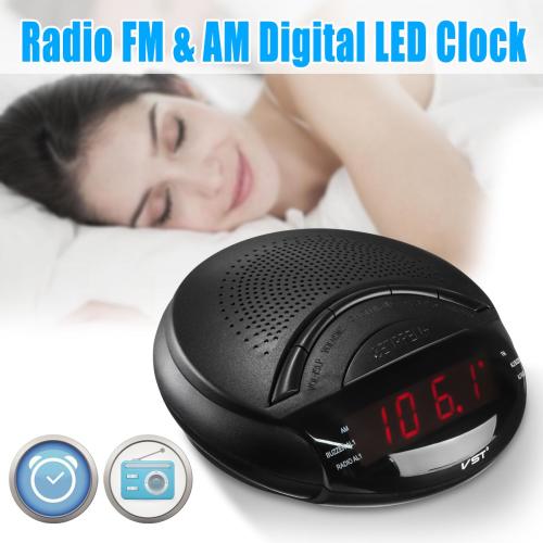 Radio Alarm Clock Buzzer Snooze Function 5V VST-903 LED Display Digital AM/FM