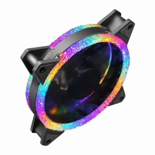 120mm Cooling Fan RGB Diamond 3/4PIN Quiet RGB LightBox CPU Power Cooler