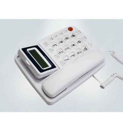 Desktop Corded Telephone with Caller ID, Dual System, Adjustable LCD Brightness