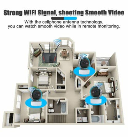 1080P WiFi Smart Camera Cloud Storage Webcam Night Vision Two Way Audio Smart Life Webcam