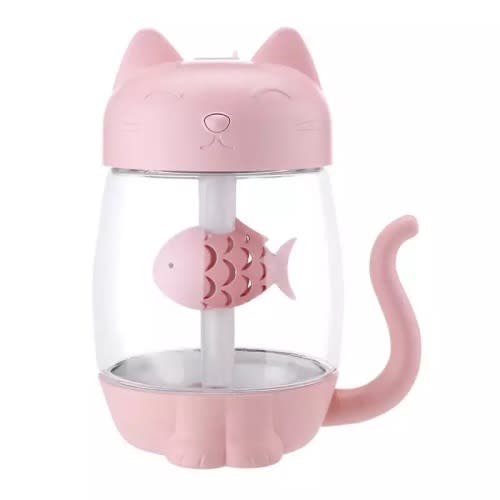 350ML Air Humidifier with Light Ultrasonic Cat MIni USB Silent Color Light 3 In 1 Aroma Diffuser