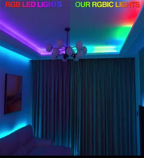 10M RGB LED Strip Music Sync LED Light Bar 5050 Color Bluetooth USB Remote Control