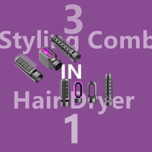 3 in 1 Hair Straightener Brush Hot Comb Electric Popular Leafless Hair Dryer Curler