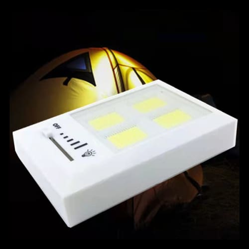 Portable COB LED Wall Light Switch Stepless Dimming Battery Lamp