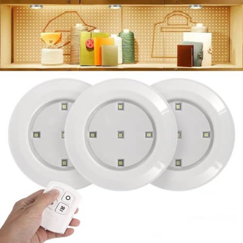 Wireless LED with Remote Control Battery Operated Closet Counter Lighting Stick On Lights