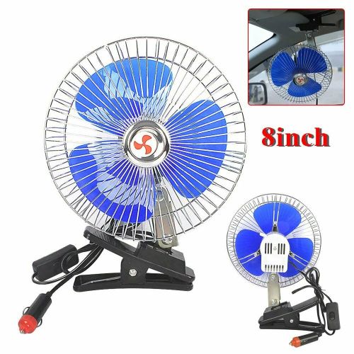 8'' 12V Cooling Fan Auto Car Vehicle Dash Dashboard Portable Clip-On Oscillating