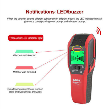 Nonferrous Metal Stud Detector Wall Scanner AC Voltage Detector with Buzzer Indication UT387C