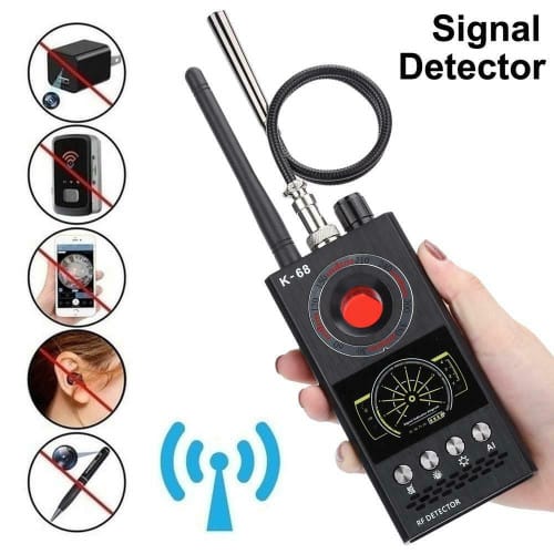 K68 RF Signal Detector Anti-Spy Camera GSM Audio Bug GPS Finder Scanner Tracker