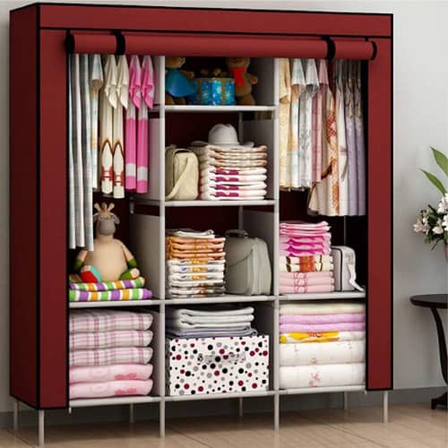 3 Layer Storage Wardrobe 88130 Shelf Rack Fancy and Foldable