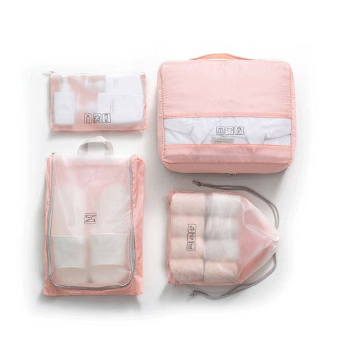 4PCS Set Waterproof Travel Multifunctional Storage Bag Packing Cubes