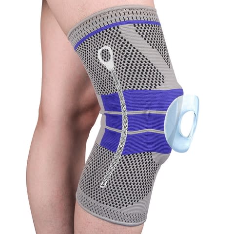 Silicone Spring Knee Brace Sport Support Strong Meniscus Compression Protection