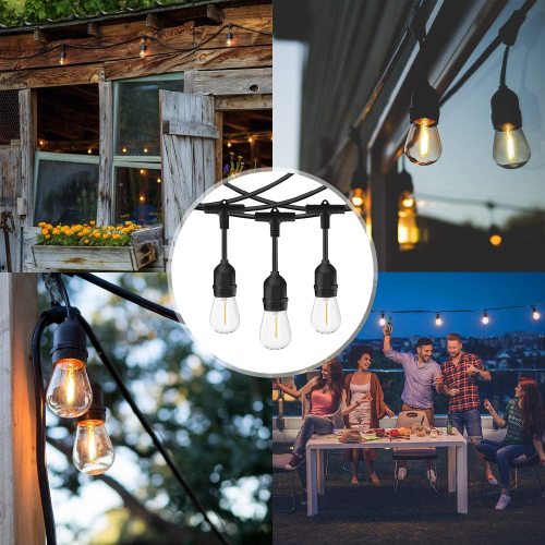 10M Waterproof LED Bulb String Lights Outdoor Street Garden Holiday String Lights