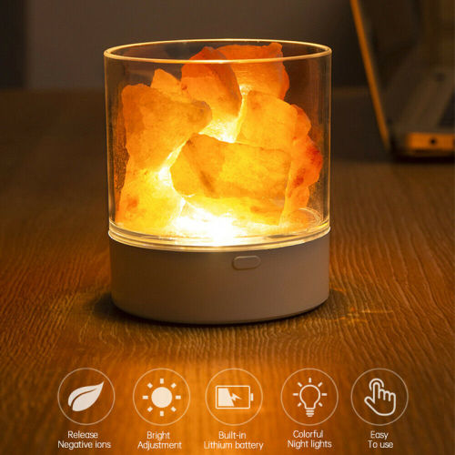 USB Salt Lamp Colour Changing LED Crystal Salt Light