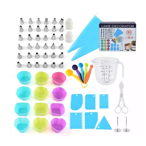 63PCS Baking Tools Set Cake Decorating Accessories Kit Nozzles Set