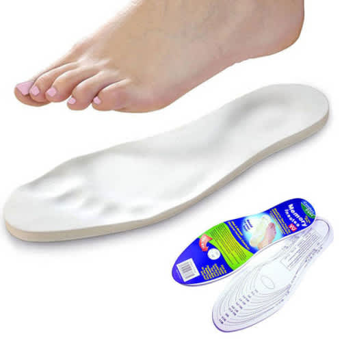 Memory Foam Insoles White 1 Pair Unisex Shoe Pad Insoles