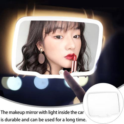 Car vanity mirror Car sun visor rechargeable vanity mirror with LED light