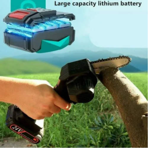 24V Mini Electric Chainsaw Rechargeable Lithium Battery Portable Electric Saw