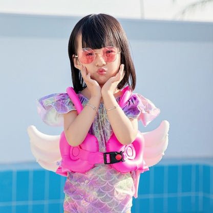 Swimsuit Boating Inflatable Buoyancy Life Jacket Angel Wings Ring Children`s Life Jacket