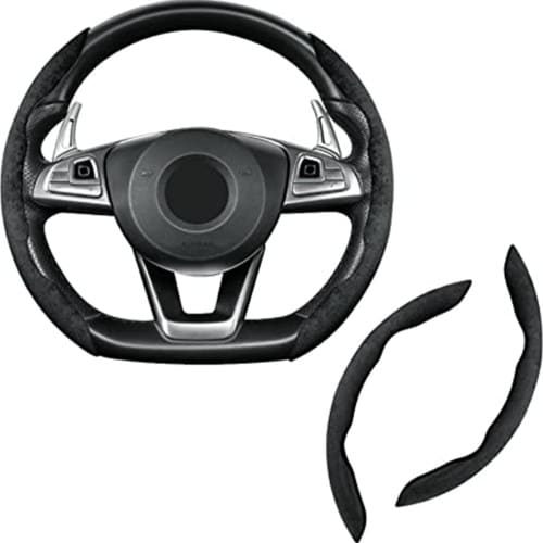 Flocked Car Steering Wheel Cover, 99% Universal Car Fit, Unisex Safety Non-Slip Auto Accessories