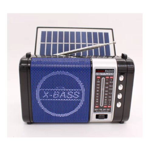 Solar rechargeable Portable Home Radio LED Flashing light radio Band Radio