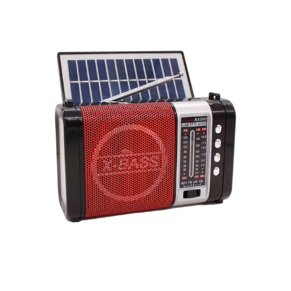 Solar rechargeable Portable Home Radio LED Flashing light radio Band Radio