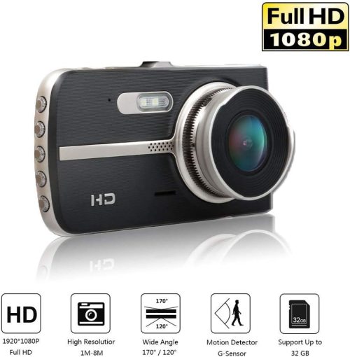 1080P Full HD Car DVR Dashboard Camera with Rear Camera