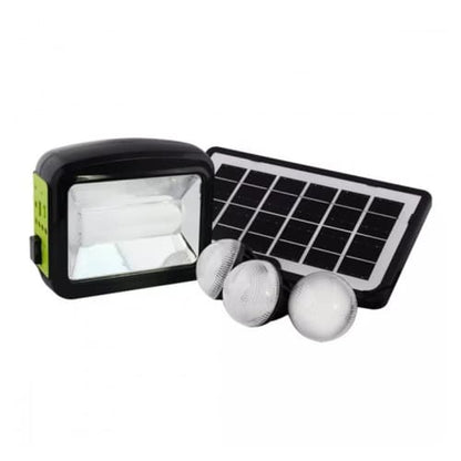 Multifunctional LED Torch-Power Bank (6000mAh) with Solar Panel+Bulb 3pcs 6W 3.7V