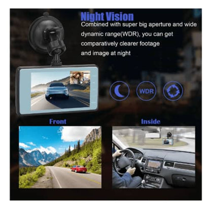 4-Inch Dash Cam With Rear View Camera